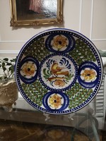 Hand painted giant ceramic bowl with beautiful Spanish majolica 42 cm