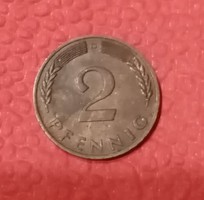 2 German pfennig 1968