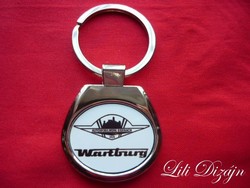 Wartburg oval metal keychain
