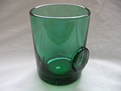Zöld skandináv üveg váza, mécsestartó
