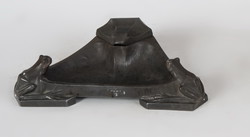 Tin frog inkwell