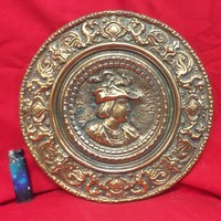 Bronze, bronzed aristocratic wall plate, wall decoration.
