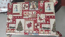 New, unique tablecloths with a Santa pattern, made of upholstery material