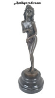 A450 Meztelen nő.Erotikus bronzszobor márványtalpon