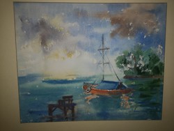 Balaton akvarell papír 35x45