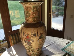 Antik vietnami 60 cm-es padlóváza, váza, gyönyörű, ritkaság, hibátlan