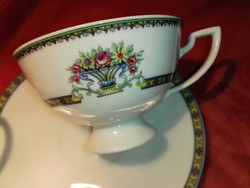 Gyönyörű Tettau, virágos ,vékony porcelán teás szett.