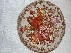 Antique decorative nipp porcelain placemat with antique gold decorative border, circa 1900 27 cm