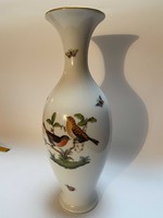 Herend vase, rothschild pattern, amphora-shaped, 33 cm