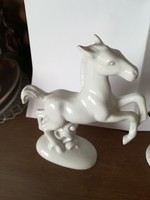 Porcelain horse figurine marked foreign