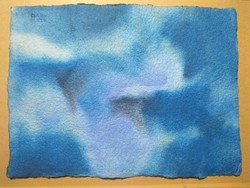 Csák Máté (1938-2017) Felhők (akvarell)
