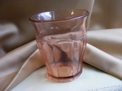 Régi nagyméretű rózsaszín üveg Durit kávés pohár