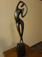 Art Deco bronz szobor, akt.