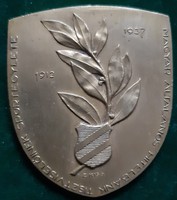 Zombori Kiss István: Magyar Általános Hitelbank TSE 1912-1937 plakett, 7 cm