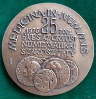 Soltra element: numismatic department of the Hungarian Medical History Society, medal