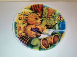 English, cute, teddy bear fairy tale, decorative plate 2.