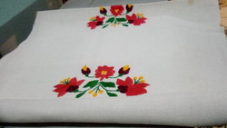 Kalocsa embroidered canvas tablecloth 94 * 50 cm