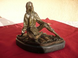 Egy szép női Art Deco bronz szobor, jelzett, F Rude,  Francois  Rude.?? Francia szobrász,