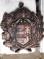 Fém öntvény 34cm Hőálló Fagy álló Kapu kerítés kemence dísz címer trianon