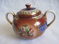 Antique scenes zsolnay sugar bowl