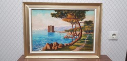 Mediterranean oil painting ...... Beautiful condition