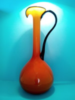 RÉGI ÁRON MOST!! Michael Powolny antik Lötz/ Loetz Tango üveg karaffa nagy méretű váza vagykiöntő