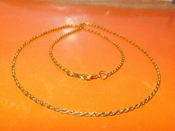 Wicker min t. Gold-plated old vintage necklace 60 cm