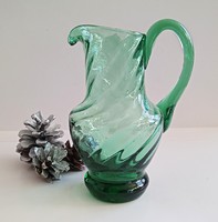 Green glass jug 15cm
