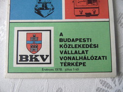 A Budapesti Közlekedési Vállalat vonalhálózati térképe (1978.)