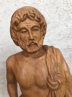 Hippocrates - carved wooden statue