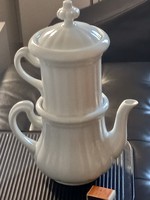 Óriási kávéházi, art deco, fajansz torony kávéfőző a monarchiabeli Thun Klösterle gyártótól