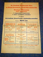 1959, Az Orosházi Zenebarátok Köre, az Erkel Ferenc szimfonikus zenekar hangversenye, plakát