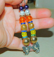 Fresh elephant beaded craft earrings 9 cm!