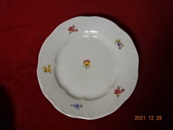 Zsolnay porcelain small plate, antique, with shield seal, diameter 19 cm. He has! Jókai.