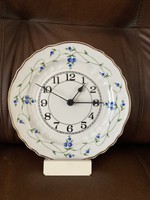 Hollóház porcelain grove beautiful pattern 26 cm cm wall plate clock