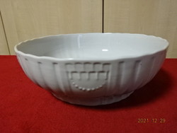Zsolnay porcelain bowl, antique, with shield seal, white, diameter 24.5 cm. He has! Jókai.