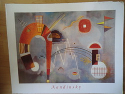 Kandinsky ritka képe Ívek és élek címmel festmény reprodukció 50x40 cm keret nélkül