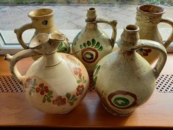 Folk glazed ceramic jug, bastard, silk, pottery, chic jug