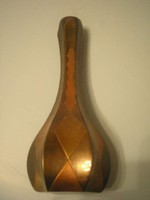 U8 Art deco több színű réz-bronz remekmű váza ajándékozhatóan hibátlanul niellós damaszkolt technika