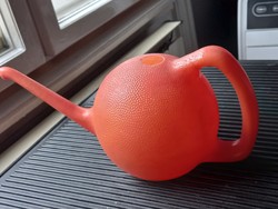 Retro műanyag öntözőkanna - narancs locsolókanna - mid-century modern design