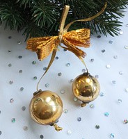 Retro gablonz glass Christmas tree ornament 8cm