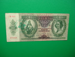 10 pengő 1936  Nem hivatalos jelölés bélyegzéssel!