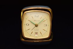 Vintage blessing travel clock / mid century German alarm clock / mechanical / retro / old
