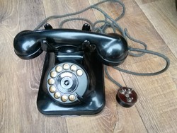 Bakelite dial phone black retro