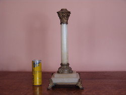 Antique onyx kerosene lamp base
