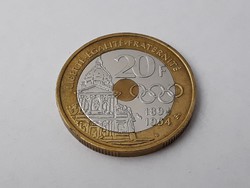 Francia 20 francs 1994 Nemzetközi Olimpiai Bizottság 100 évfordulója érme - Franciaország 20 Frank