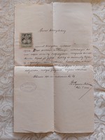 Old document 1902 medical certificate old age