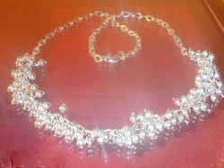 Sea of many spherical marked 925s filled with silver necklace 46 cm