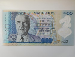 Mauritius 50 Rúpia 2013 UNC Polymer