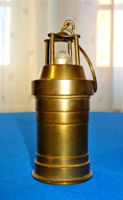 Old copper battery mini mining lamp